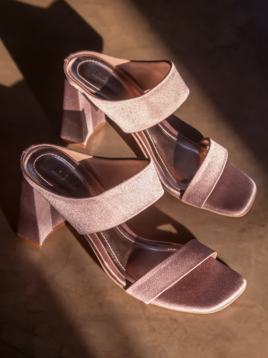

Inc 5 Double Straps Block Heels, Pink