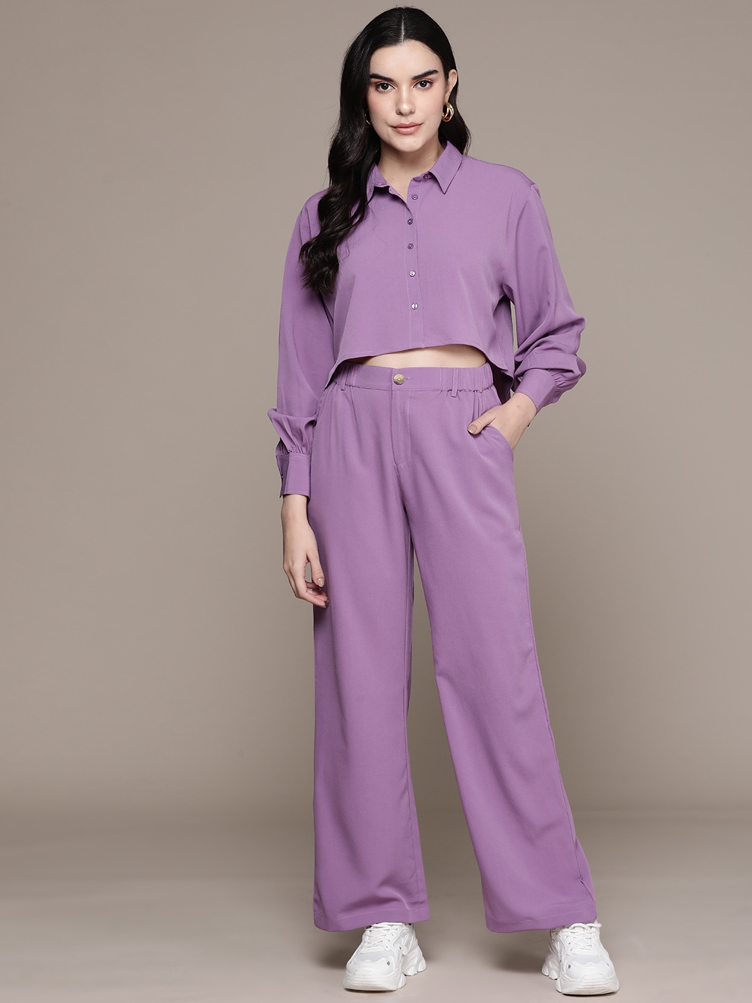 

The Roadster Lifestyle Co. Boxy Fit Co-Ords, Lavender