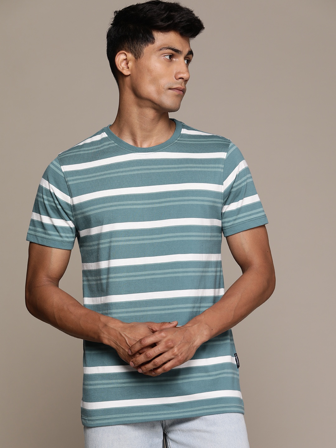 

The Roadster Lifestyle Co. Striped T-shirt, Blue