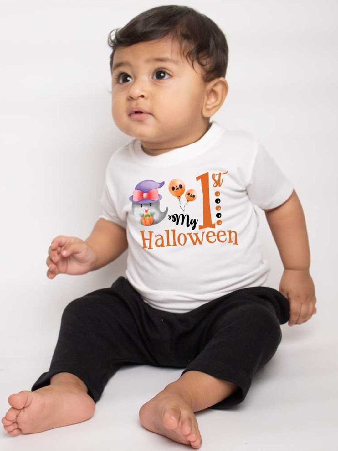 

KNITROOT Kids Typography Printed Round Neck Casual T-shirt, White