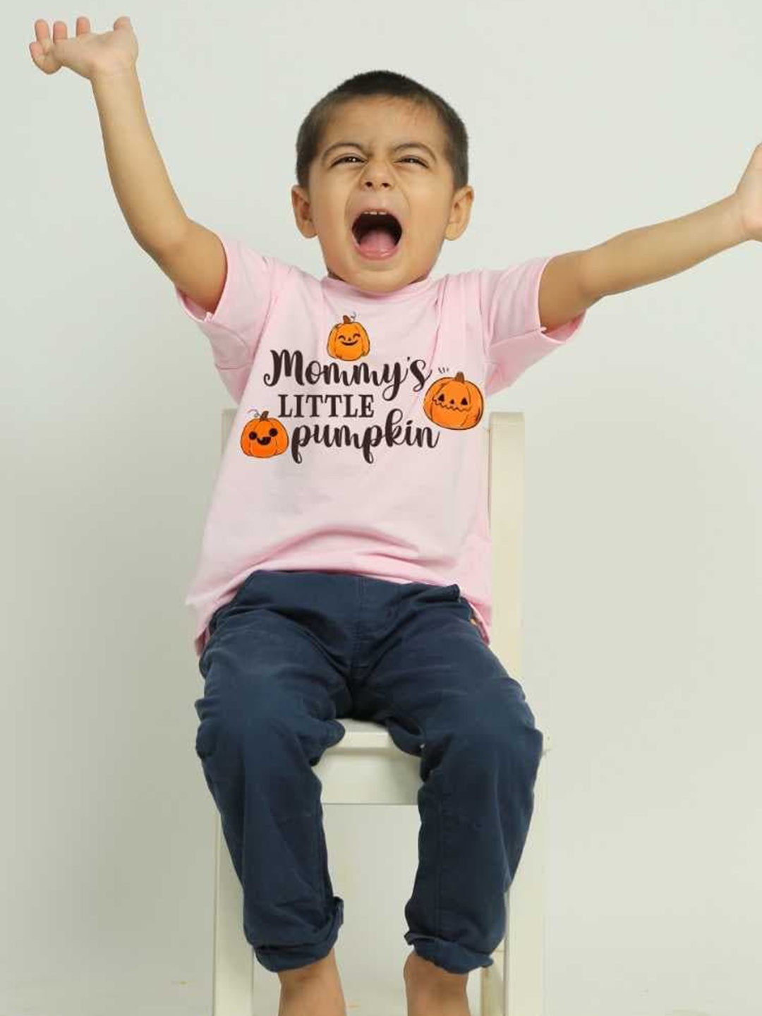 

KNITROOT Kids Graphic Printed Cotton T-shirt, Pink
