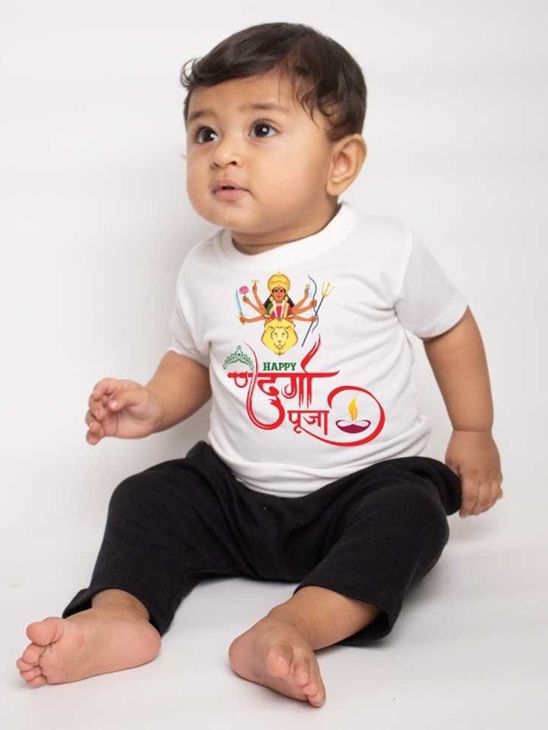 

KNITROOT Kids Graphic Printed Cotton T-shirt, White