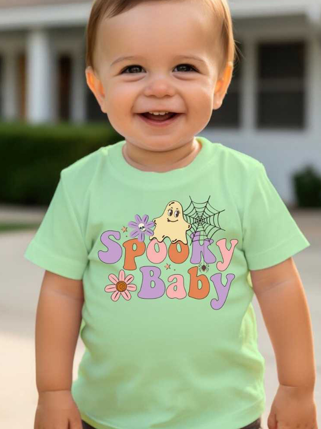 

KNITROOT Kids Graphic Printed Cotton T-shirt, Green