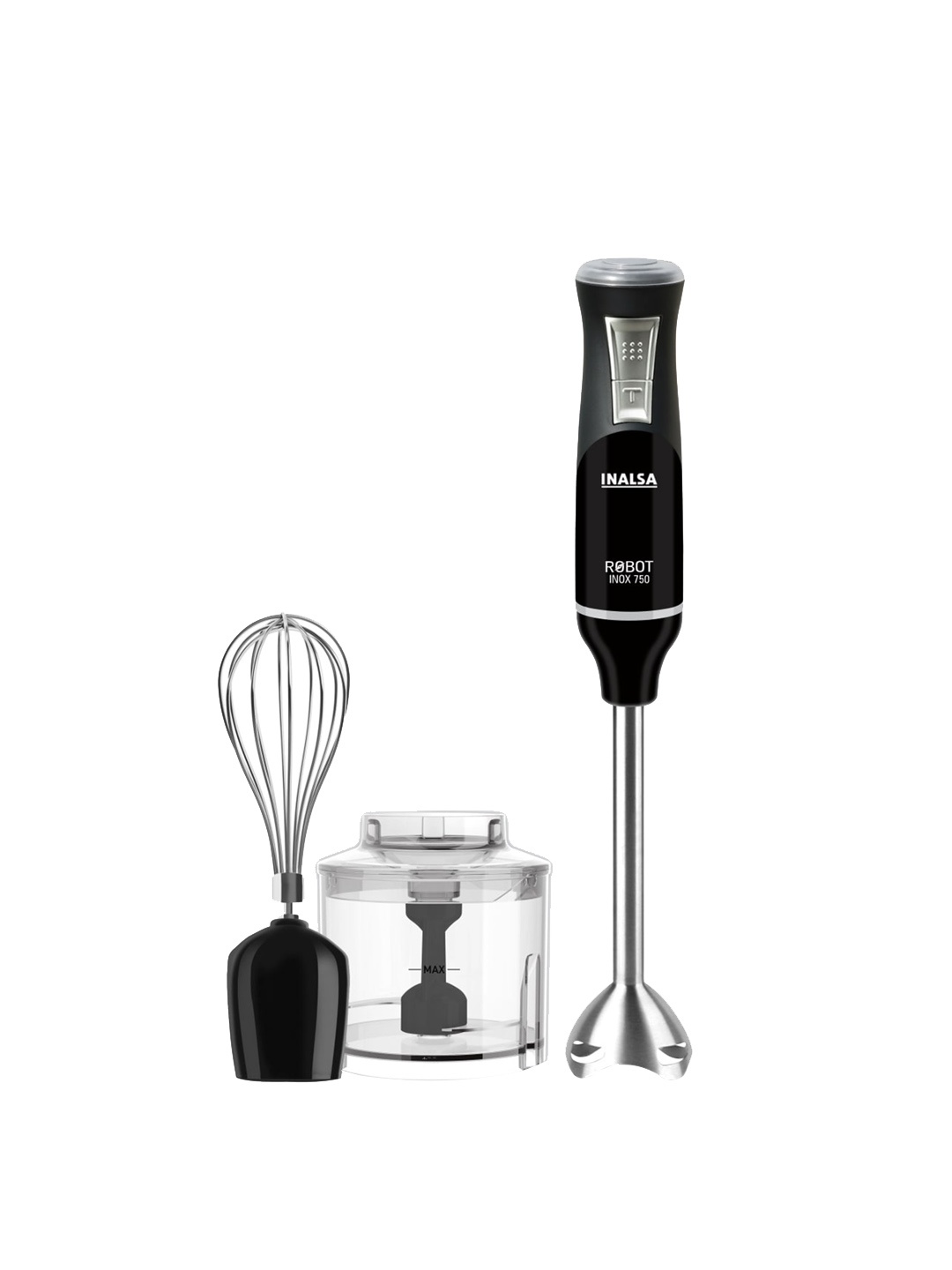 

Inalsa Black Hand Blender Robot Inox 750W