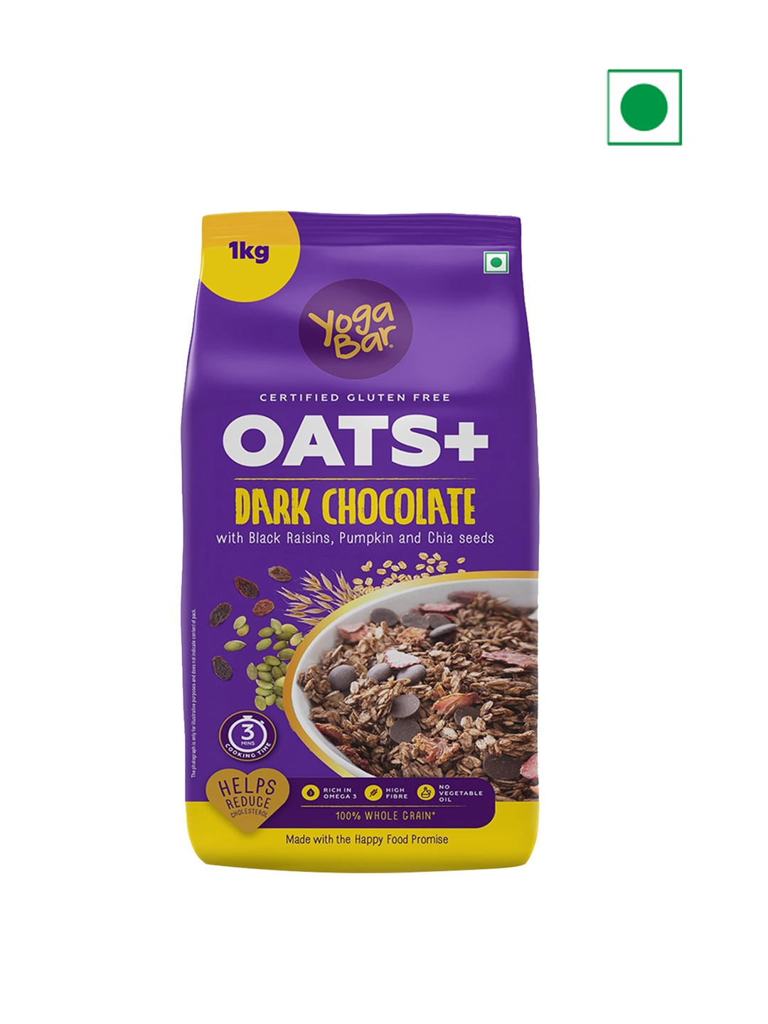 

Yogabar Dark Chocolate Oats - 1kg, Blue