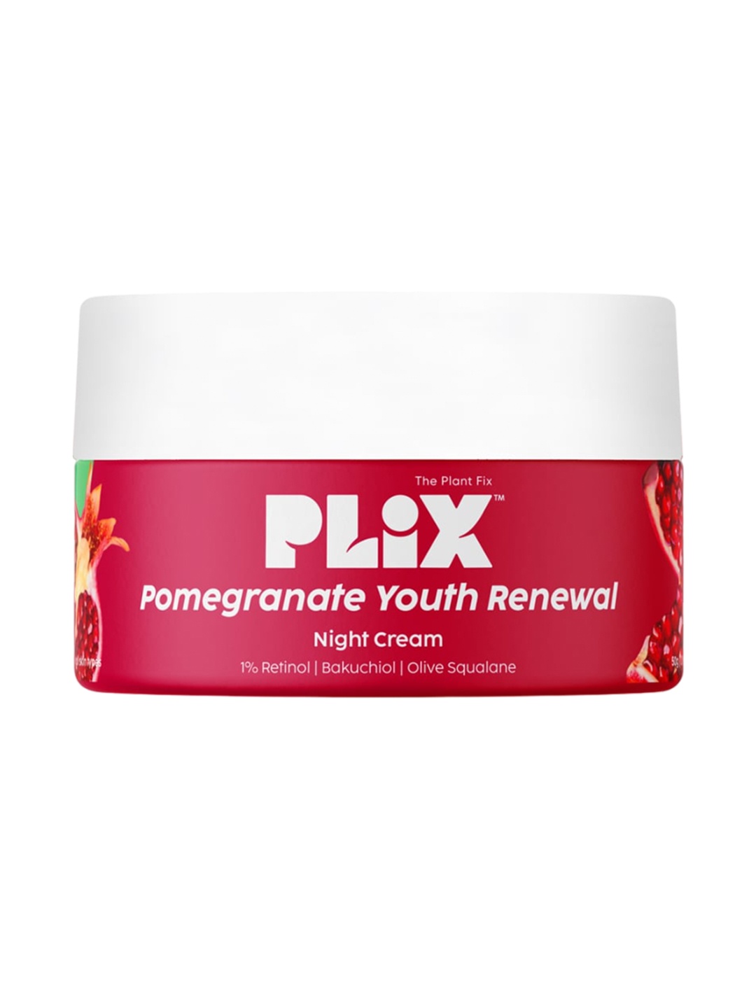 

PLIX THE PLANT FIX Pomegranate Youth Renewal Night Cream, Red