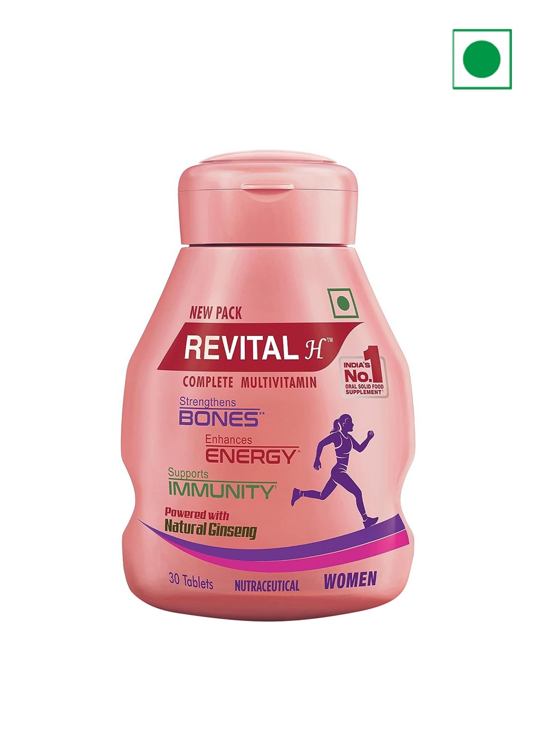 

REVITAL Women H Multivitamin Tablets with Calcium & Zinc - 30 Tablets, Pink