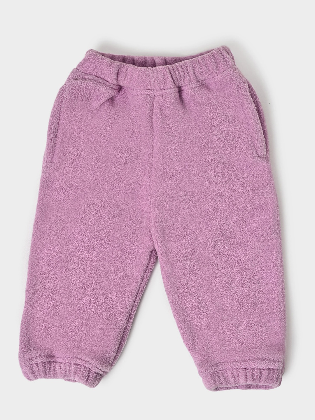 

MiArcus Kids Mid Rise Velvet Knitted Joggers, Purple