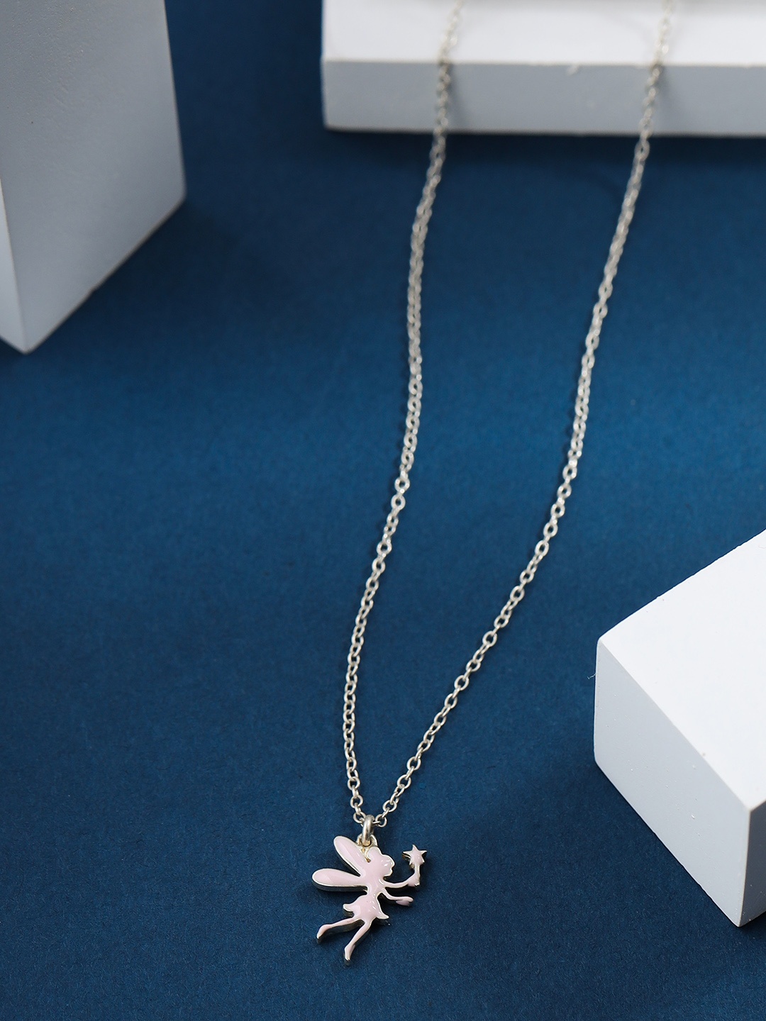 

Kicky And Perky Kids 925 Sterling Silver Angel Shaped Pendant With Chain