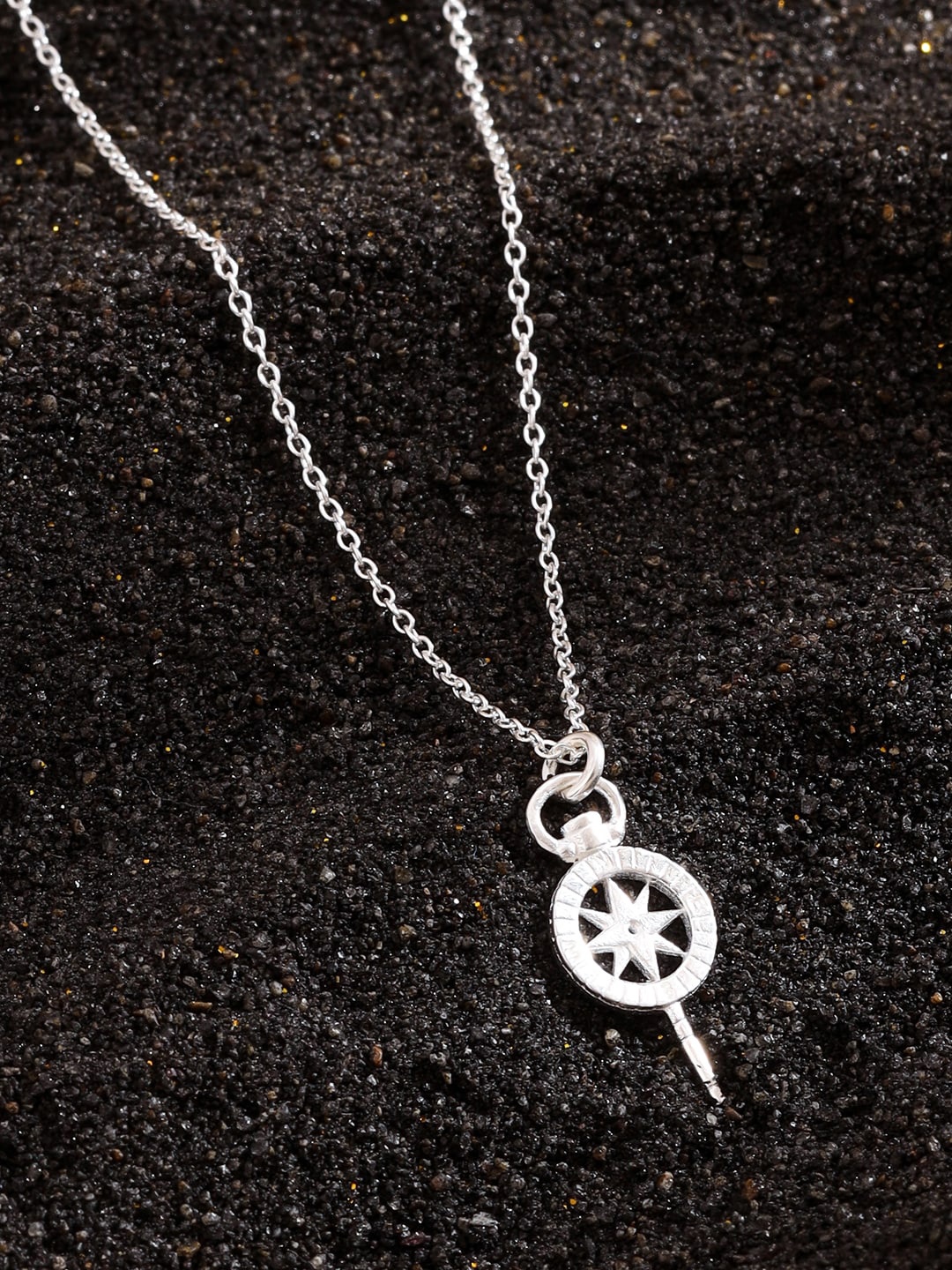 

Kicky And Perky 925 Sterling Silver Adventure Compass Good Luck Mini Charm Pendant & Chain