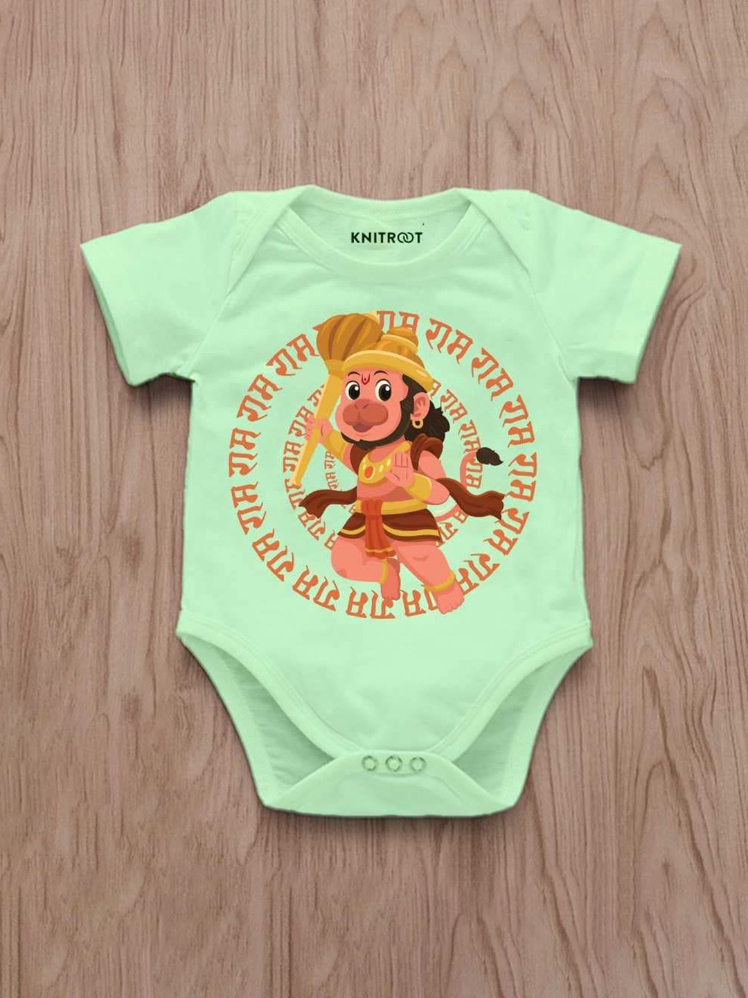 

KNITROOT Infants Printed Cotton Bodysuit, Green