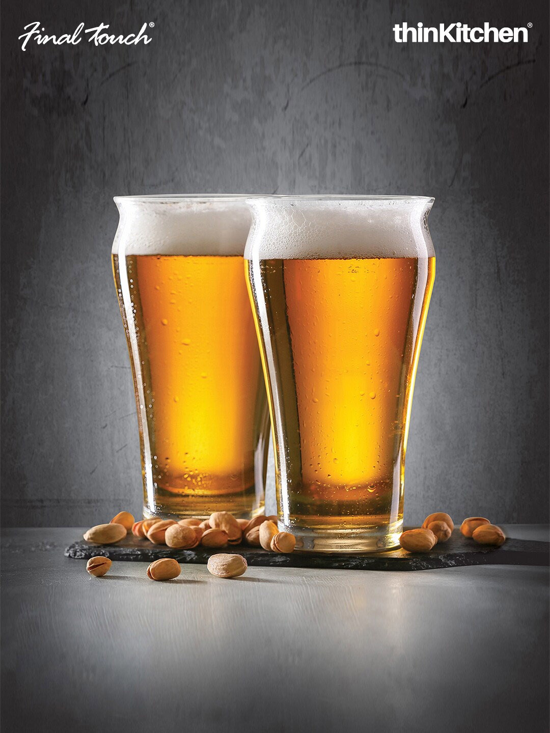 

Final Touch Transparent 4 Pieces Beer Glasses