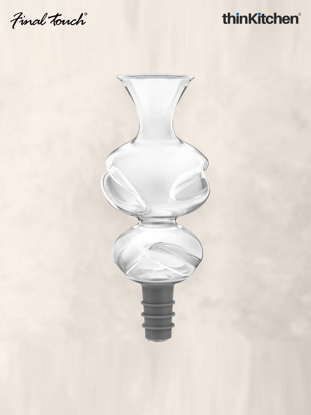 

Final Touch Transparent Textured On The Bottle Conundrum Wine Aerator