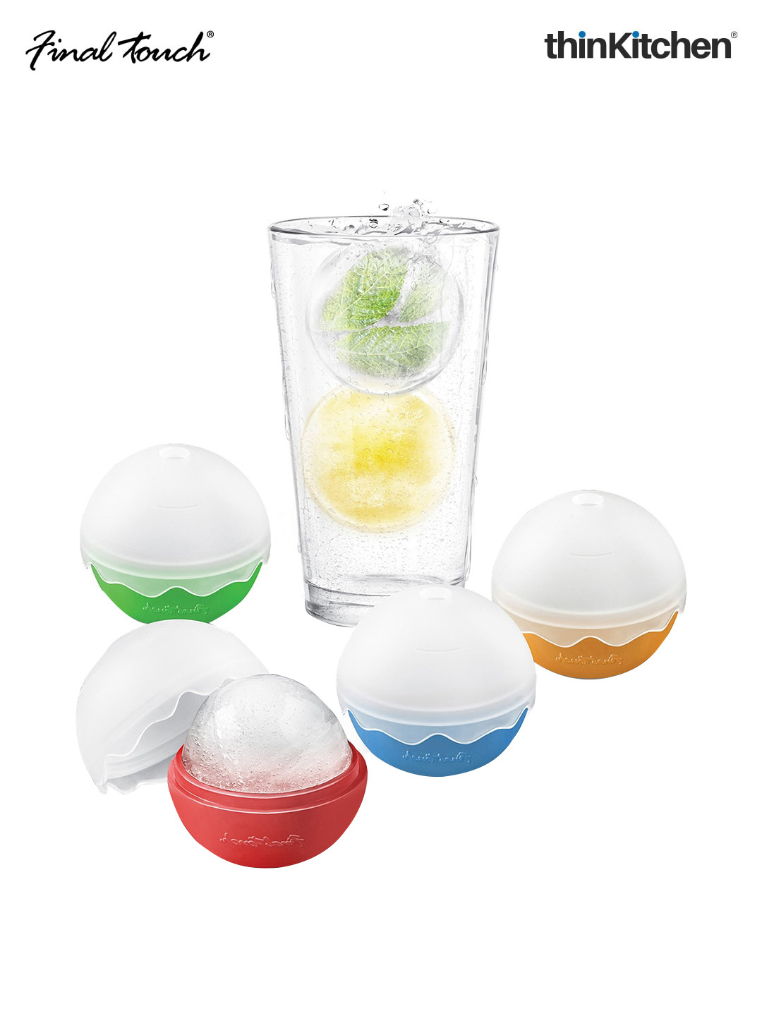 

Final Touch 4 Pieces Silicone Ice Balls, White