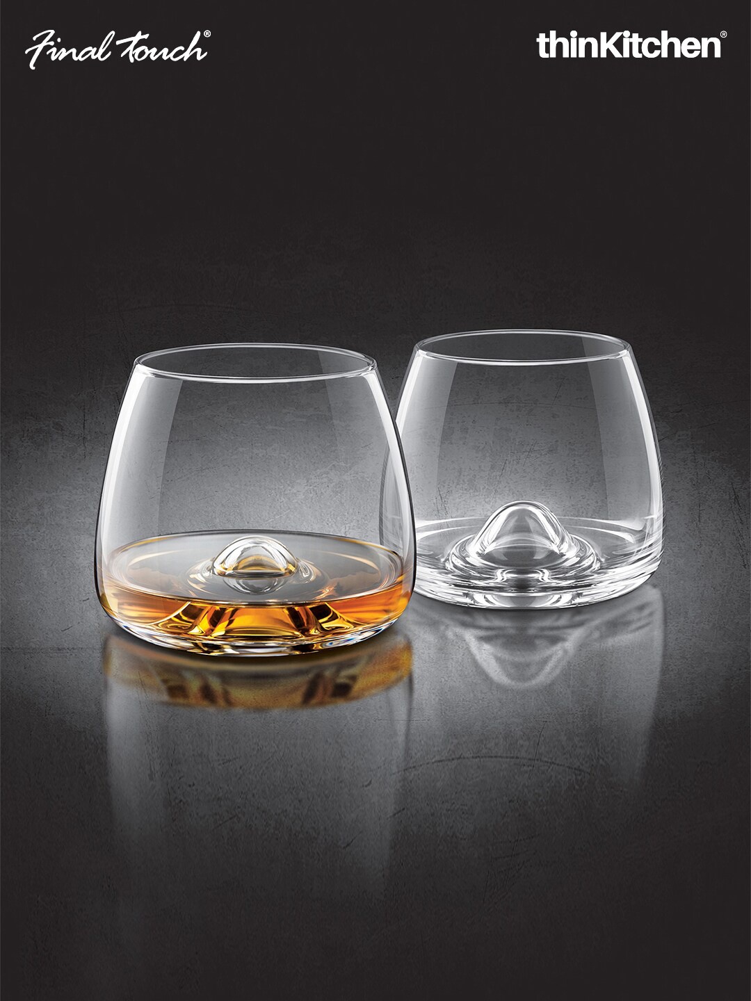 

Final Touch Transparent 2 Pieces Glass Whisky Glasses