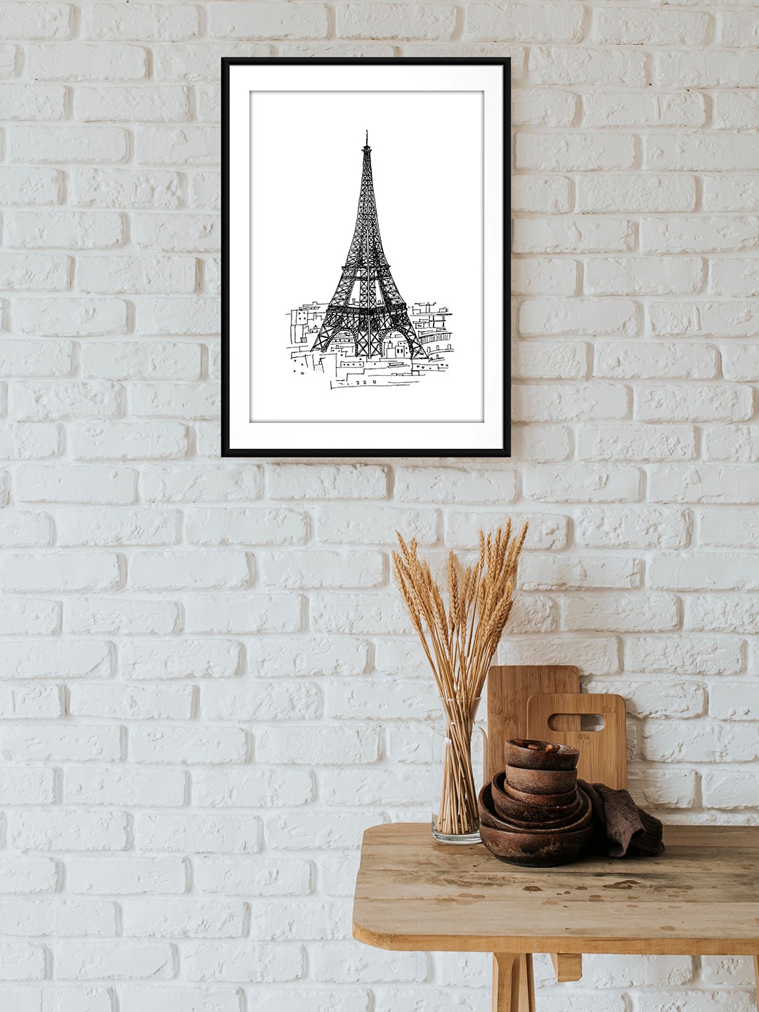 

Sasimo Black & White Paris Printed Framed Wall Art