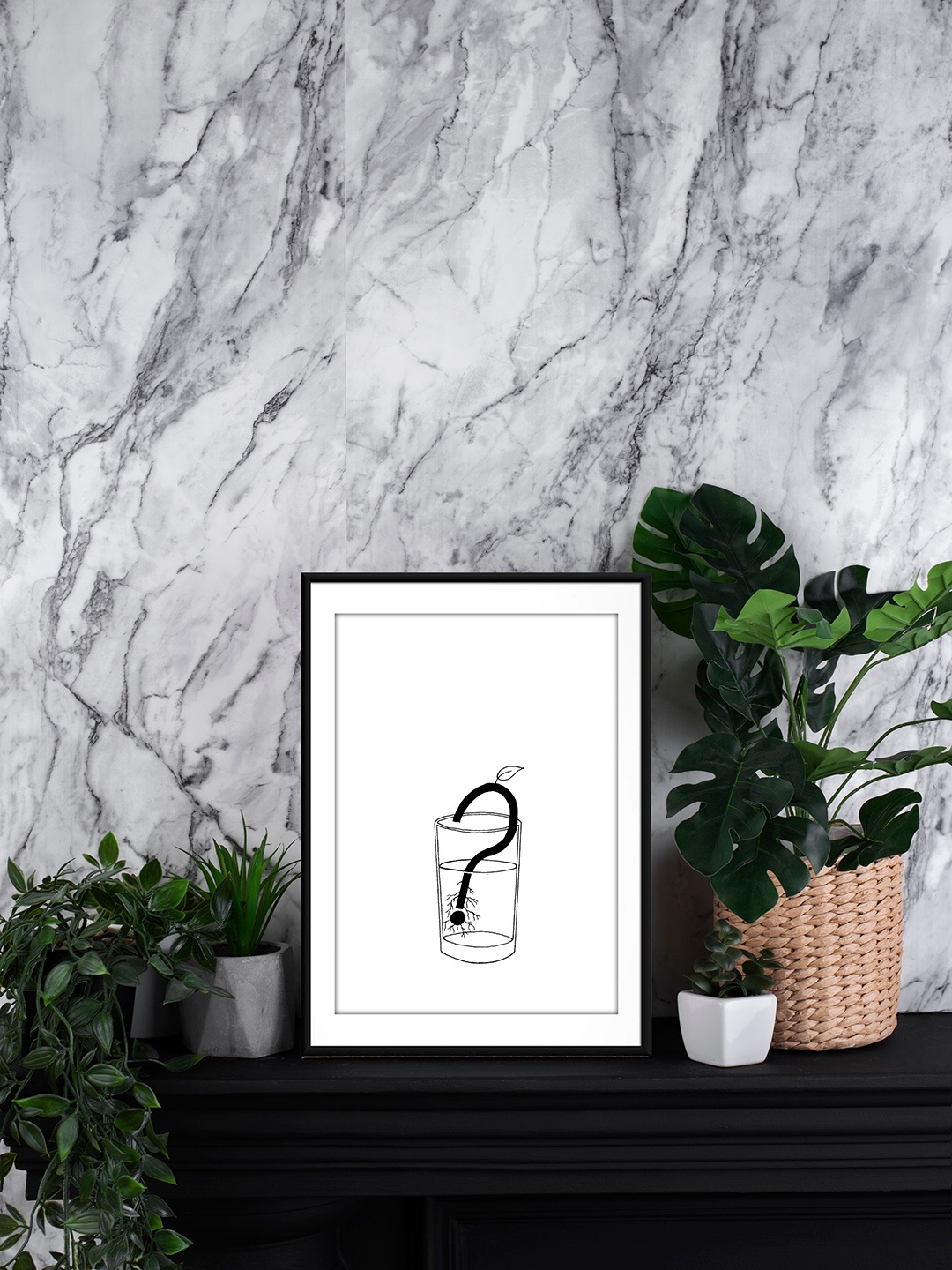 

Sasimo Black & White Occult Printed Framed Wall Art