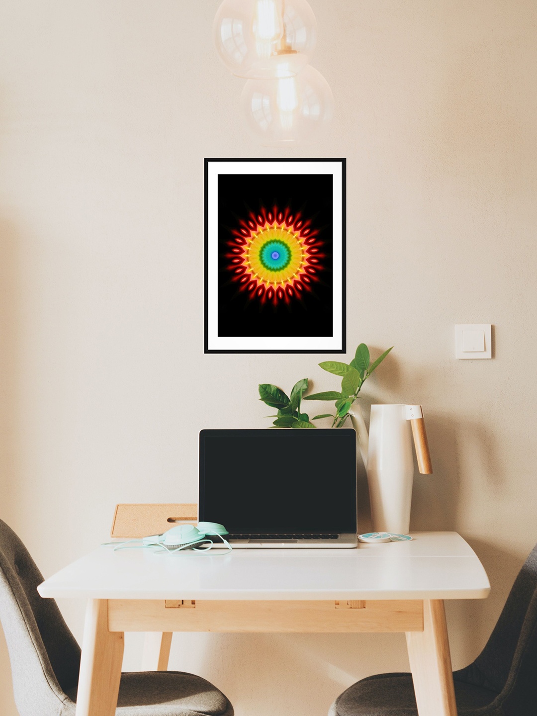 Sasimo Black & Red Truthfullness Printed Framed Wall Art