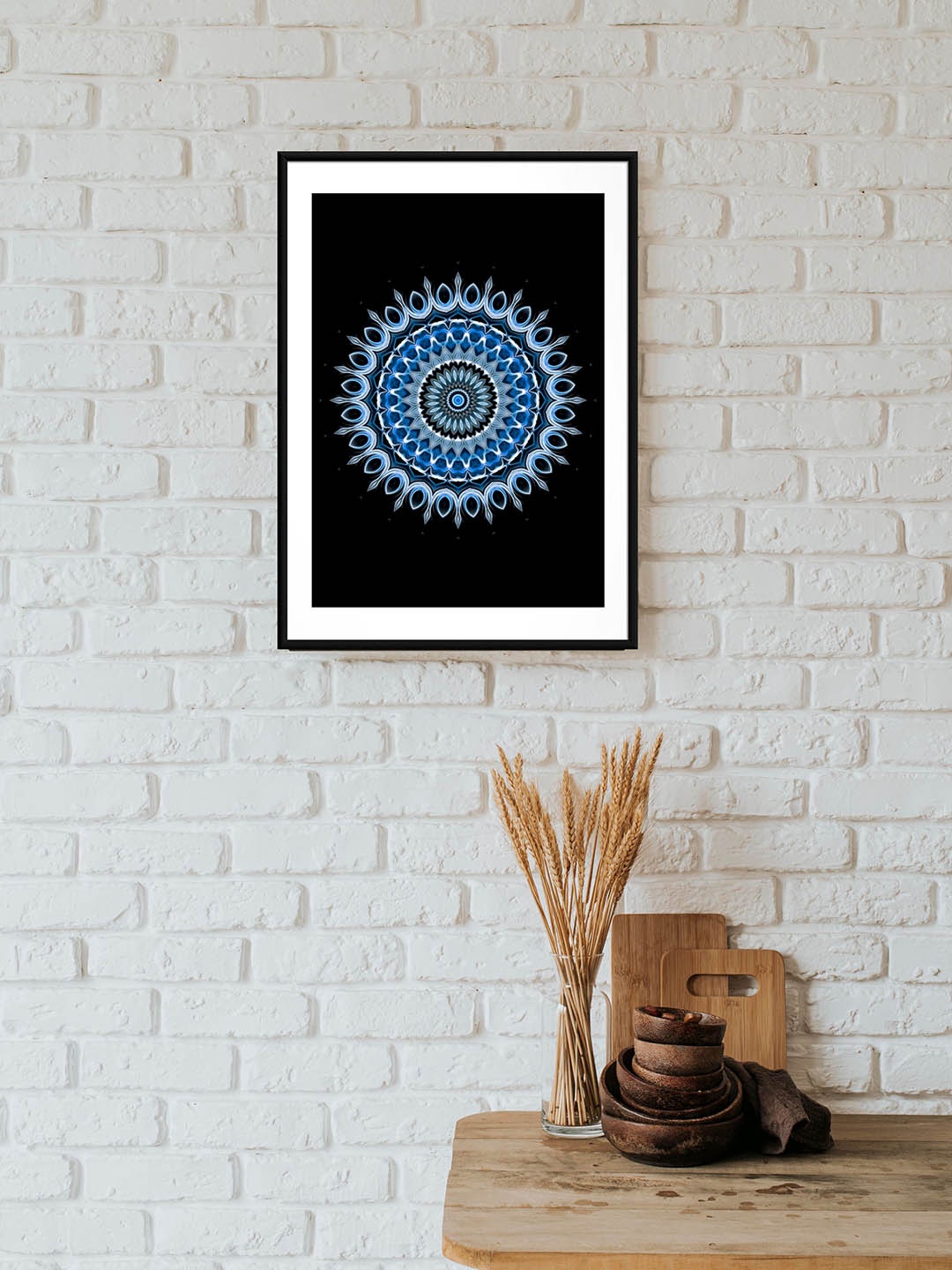 

Sasimo Black & Blue Sympathy Printed Framed Wall Art