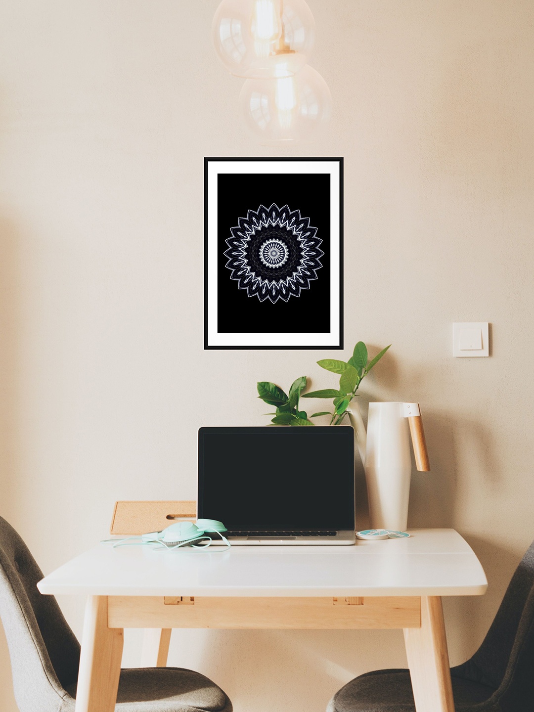 

Sasimo White & Black Mercy Printed Framed Wall Art