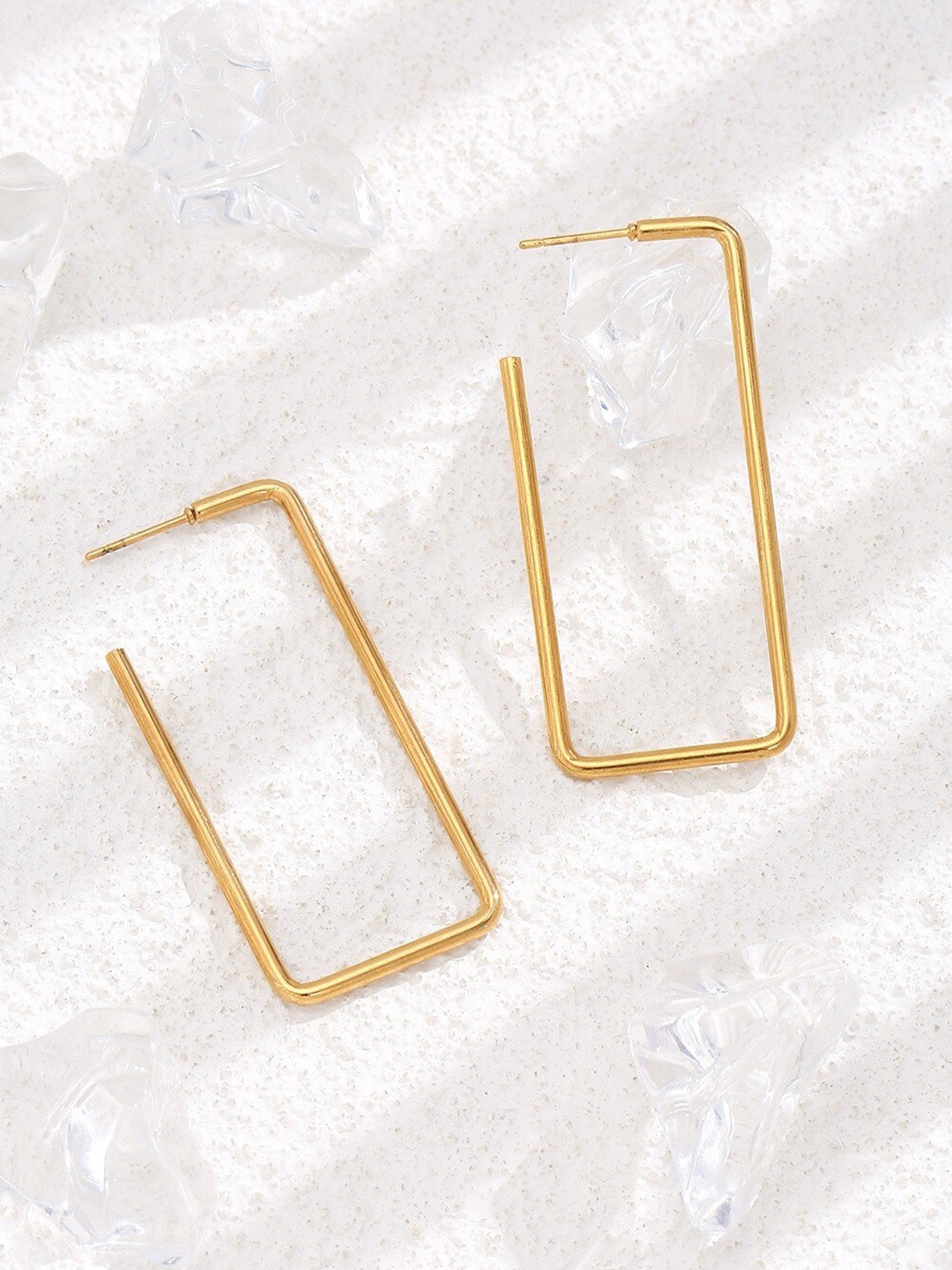 

MYKI Gold-Plated Geometric Hoop Earrings