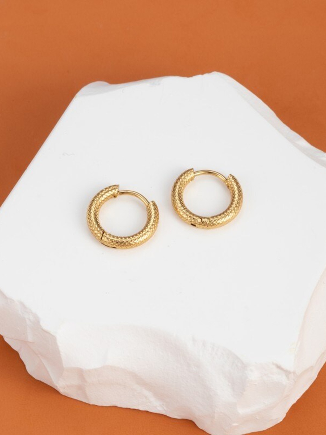 

MYKI Gold-Plated Contemporary Hoop Earrings