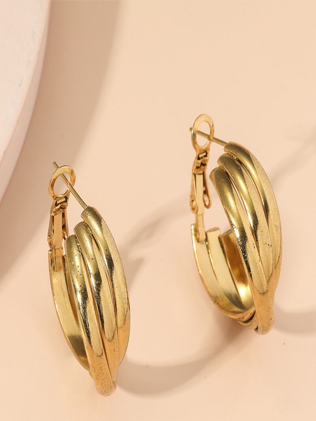 

MYKI Contemporary Hoop Earrings, Gold