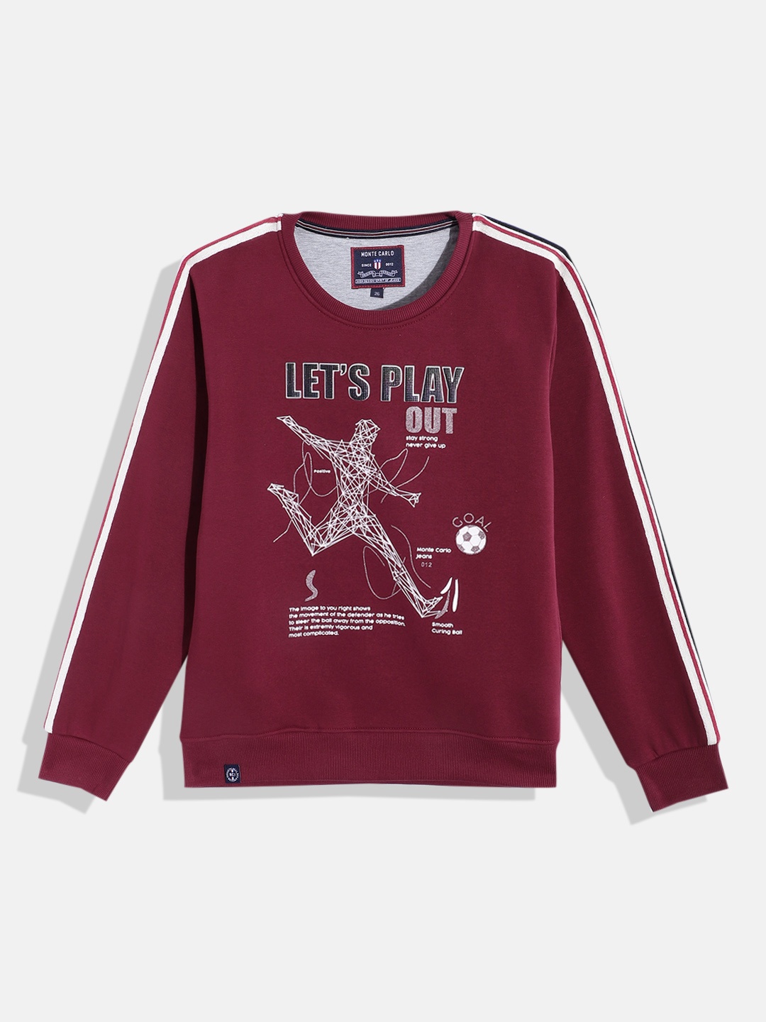 

Monte Carlo Boys Printed Sweatshirt, Maroon