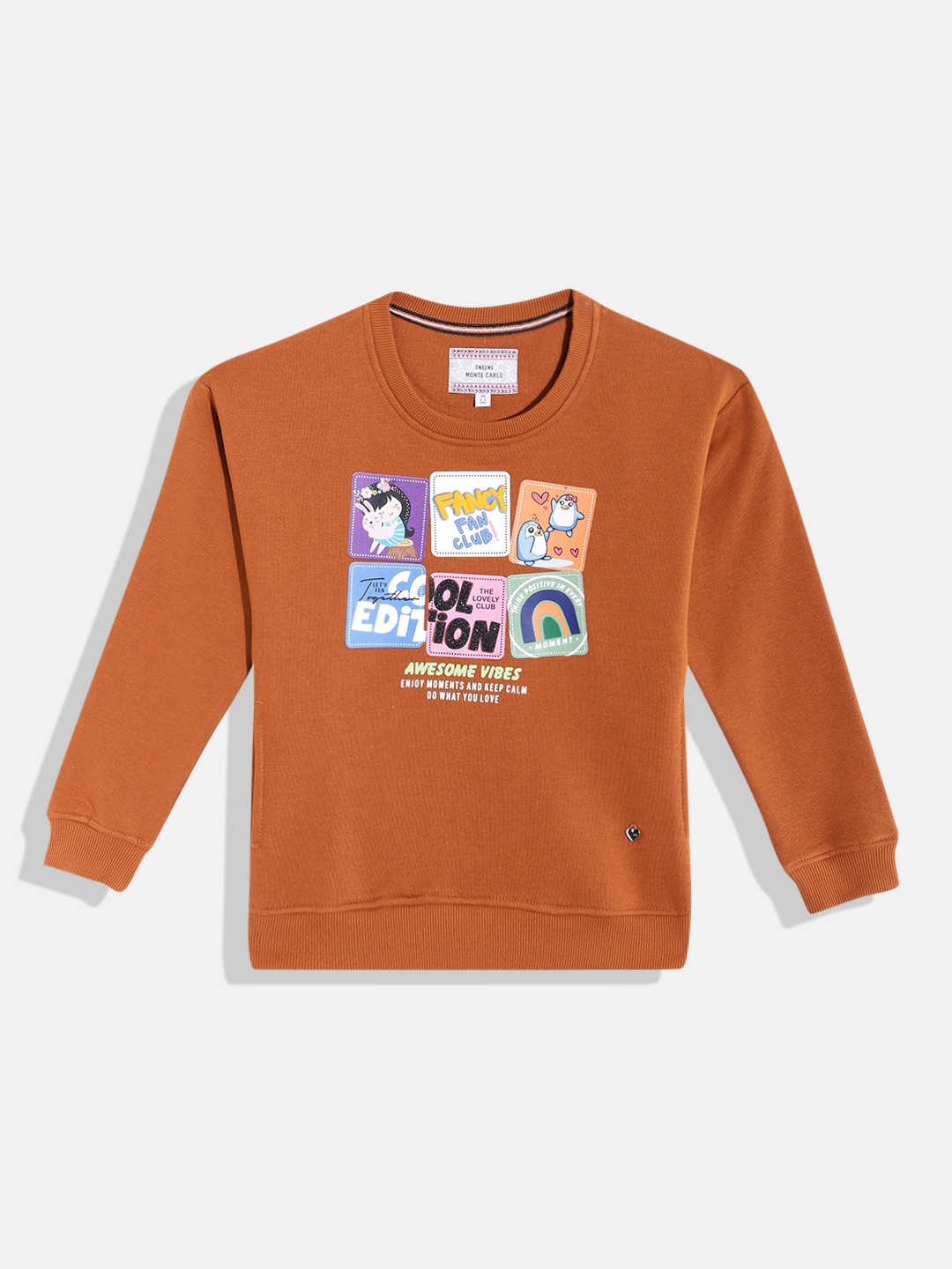 

Monte Carlo Girls Printed Sweatshirt, Rust