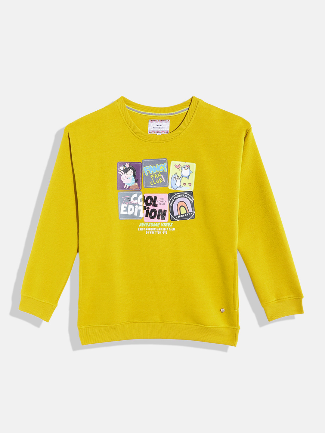 

Monte Carlo Girls Printed Sweatshirt, Mustard