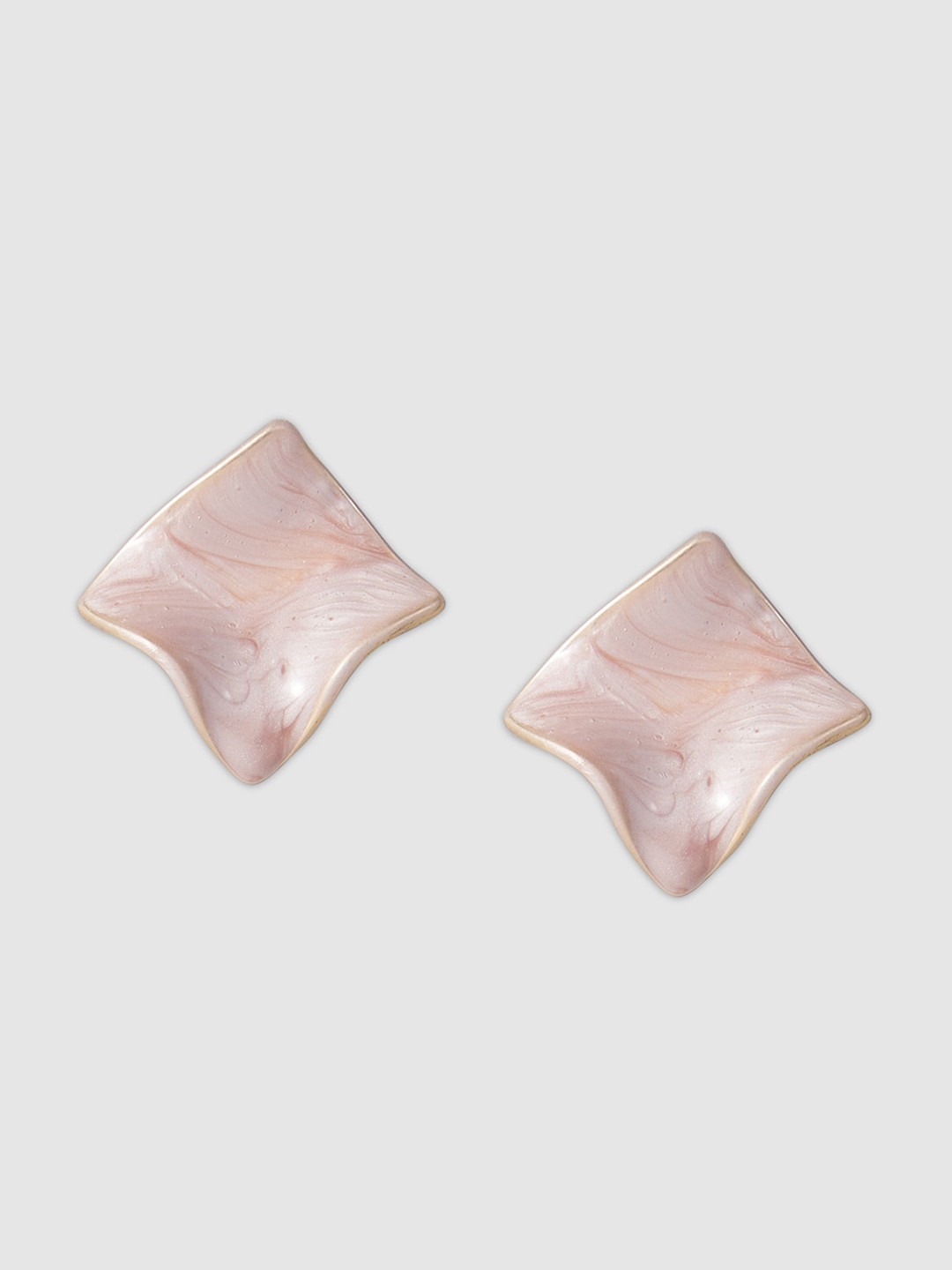 

Globus Gold-Plated Square Stud Earrings, Pink