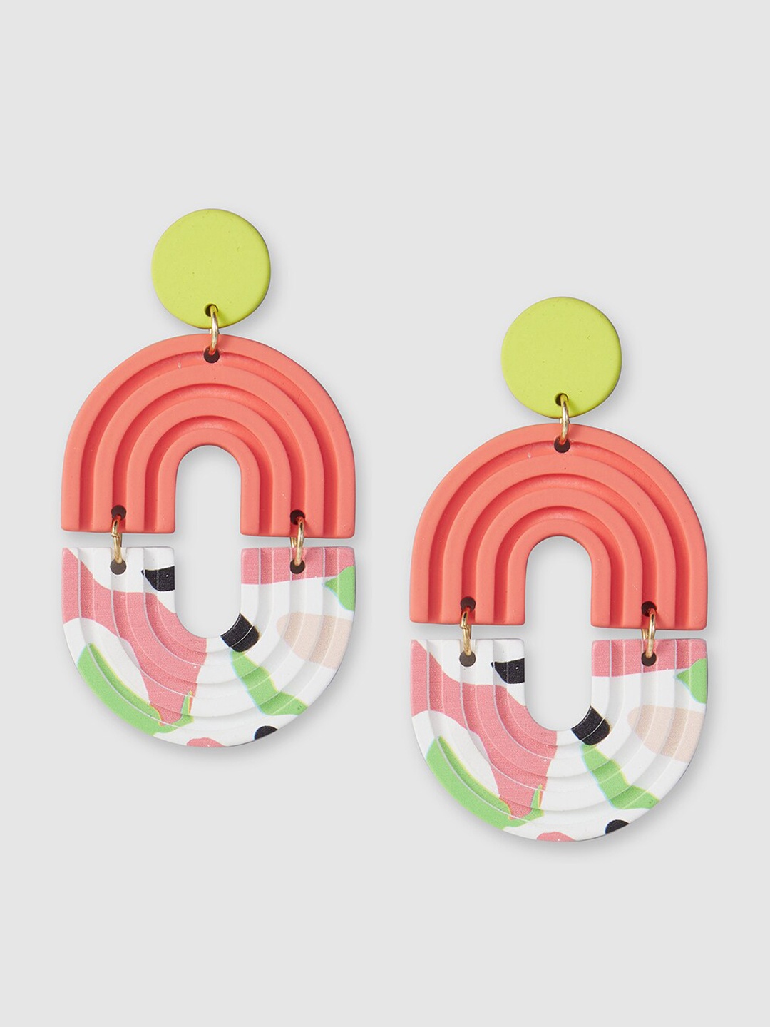 

Globus Oval Drop Earrings, Pink