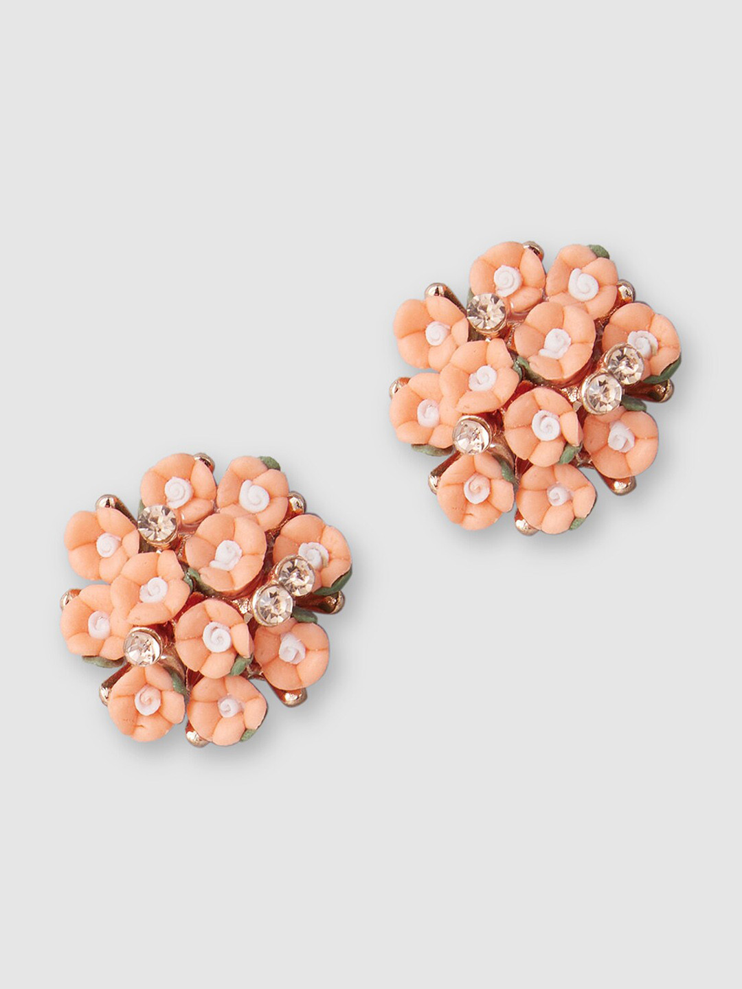 

Globus Gold-Plated Floral Studs Earrings