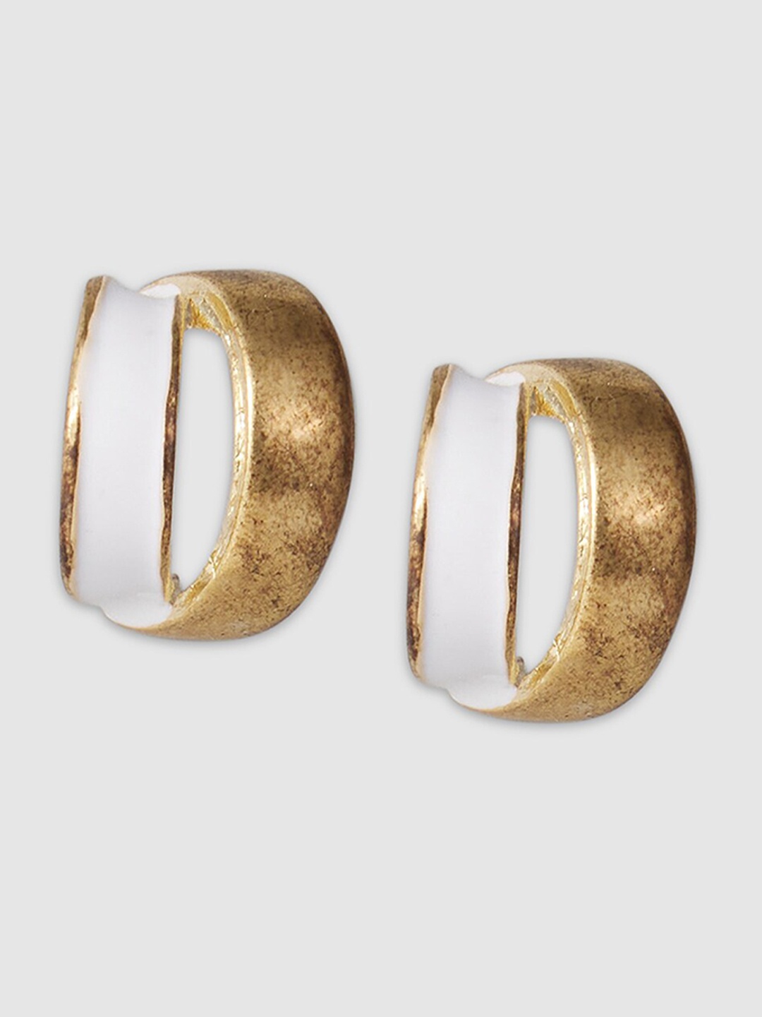 

Globus Gold-Plated Oval Half Hoop Earrings