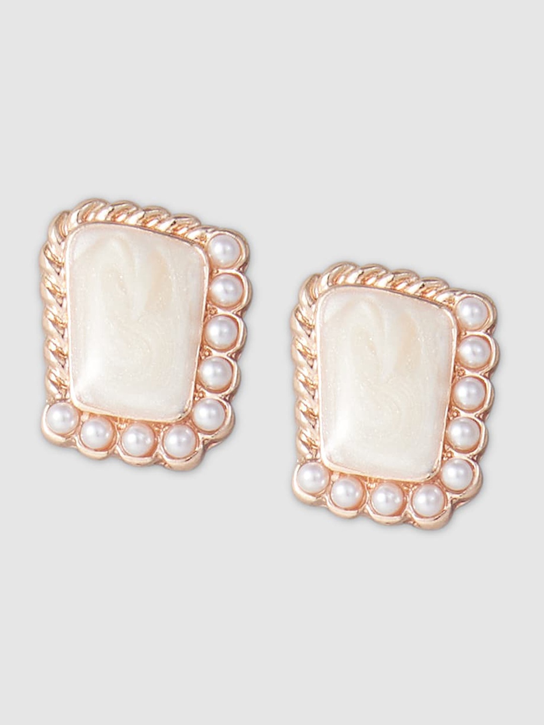 

Globus Rose Gold-Plated Square Stud Earrings