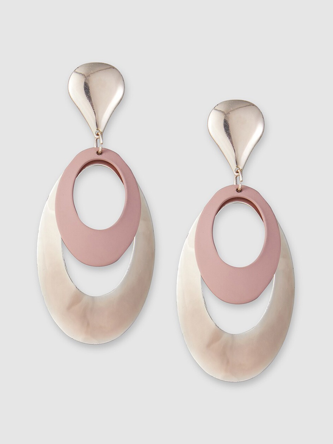 

Globus Rose Gold-Plated Oval Drop Earrings