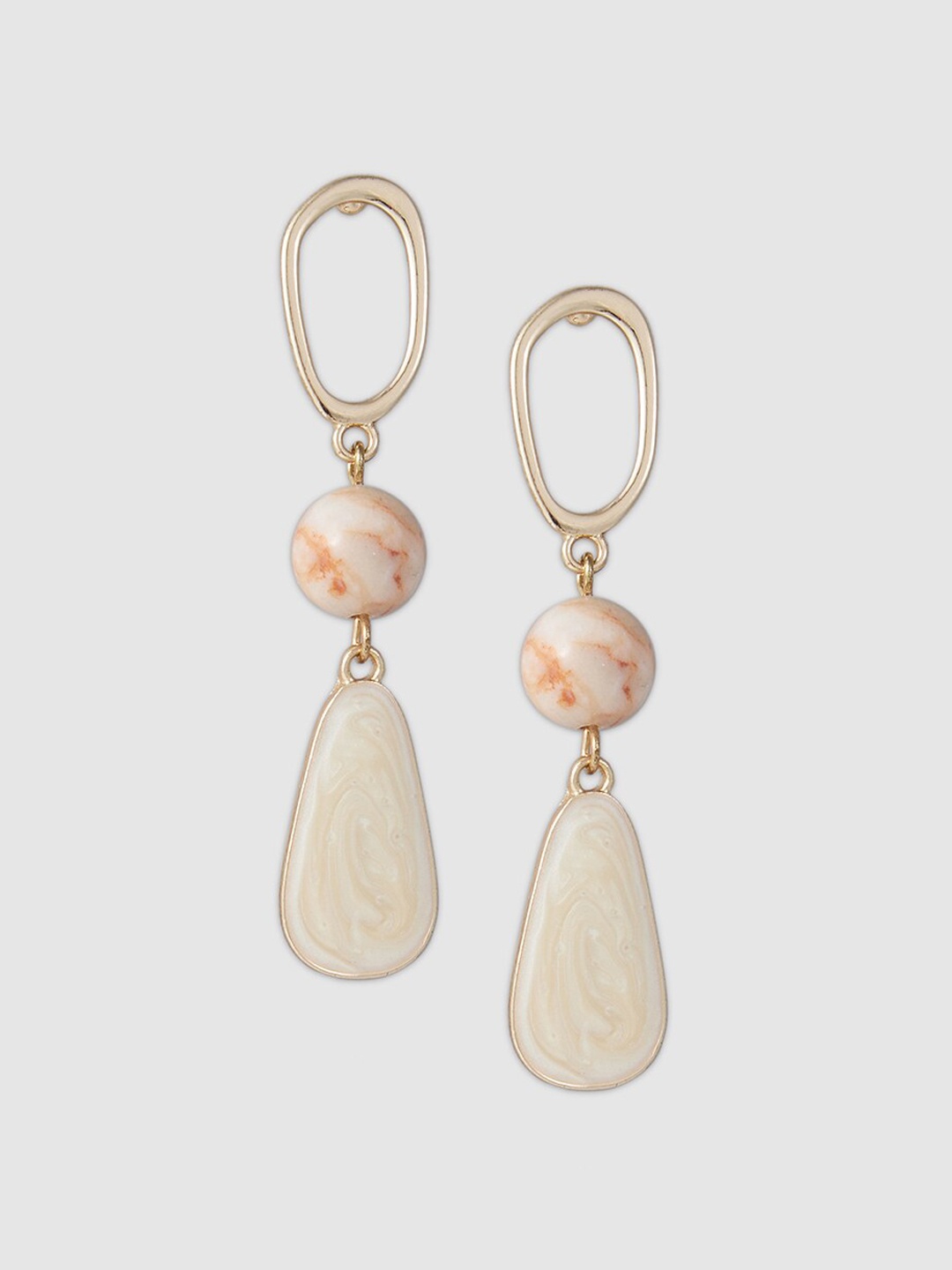 

Globus Gold-Plated Spherical Drop Earrings