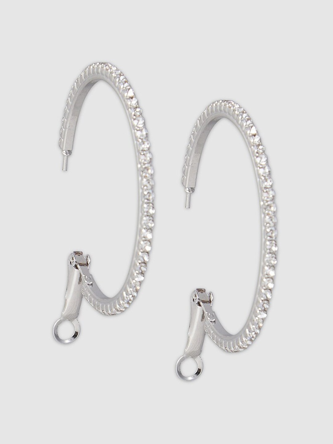 

Globus Silver-Plated Circular Hoop Earrings