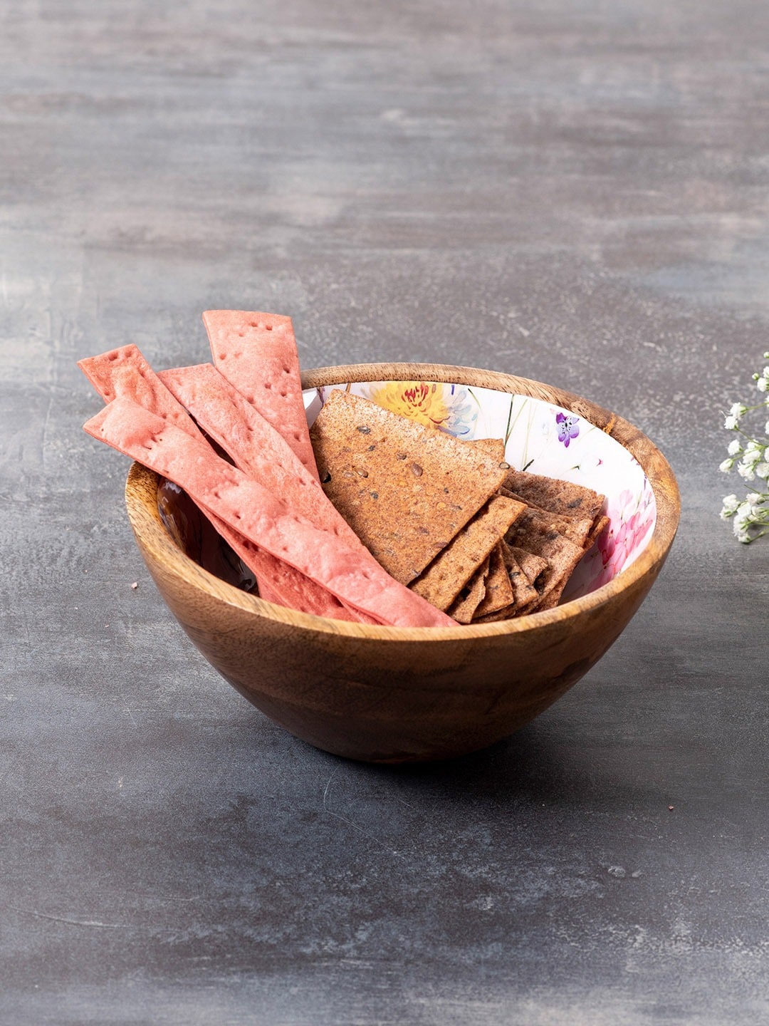 

nestroots Brown Printed Decorative Bowl