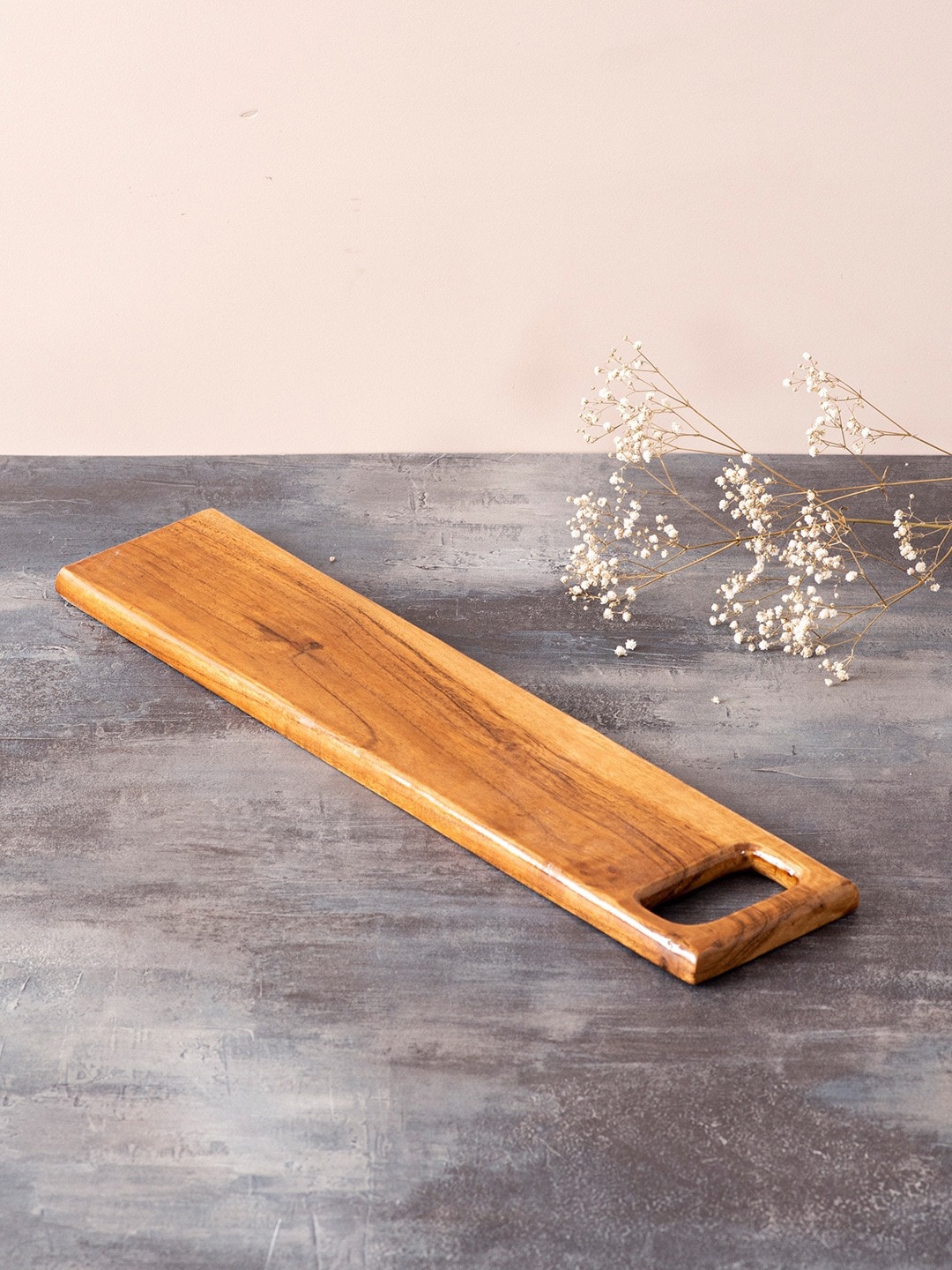

nestroots Brown Wooden Rectangular Serving Platter