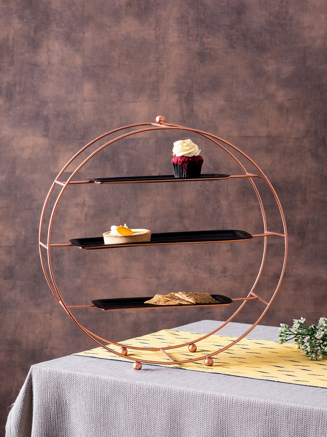

nestroots Copper-Toned Solid Food Platter