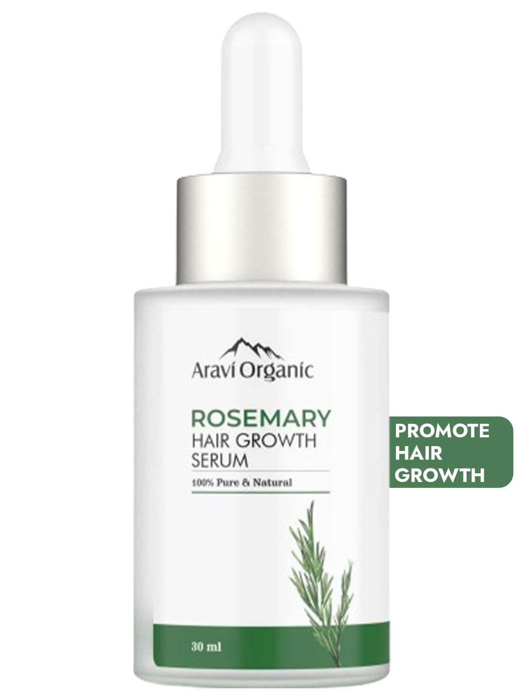 

Aravi Organic Rosemary & Biotin Hair Growth Serum for Hair Growth & Nourishes Scalp - 30ml, White