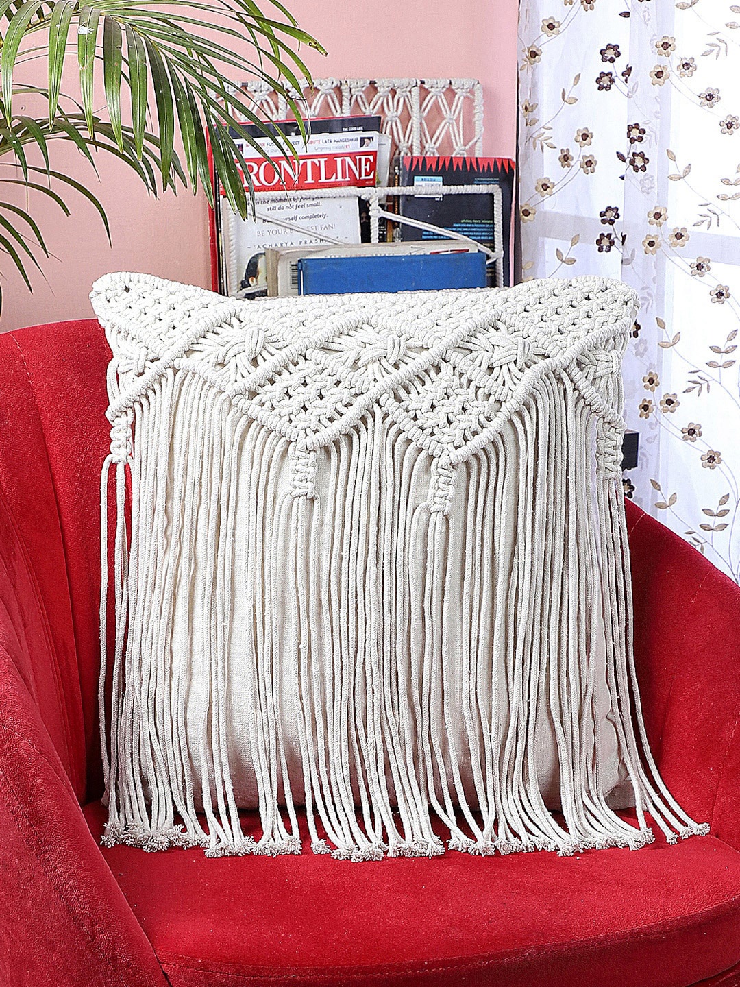 

Kaahira Off White Cotton Square Cushion Covers