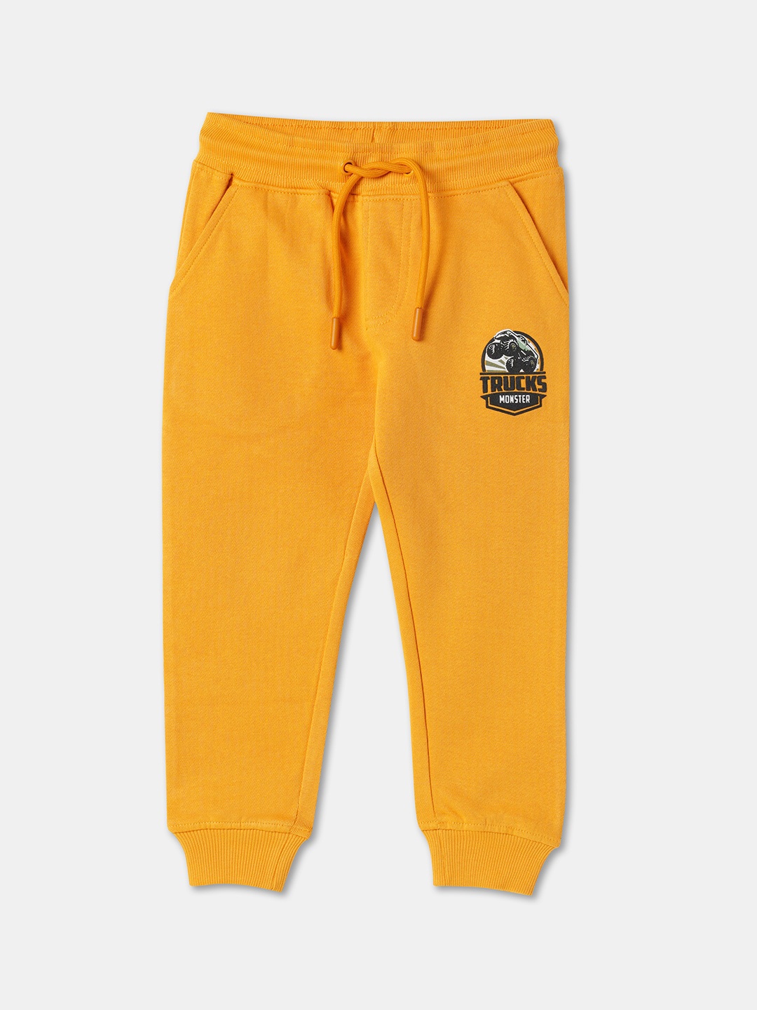 

R&B Boys Mid Rise Joggers, Mustard