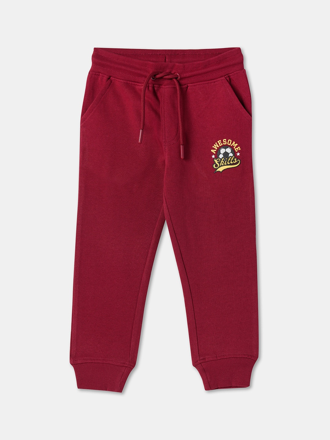 

R&B Boys Mid Rise Joggers, Maroon