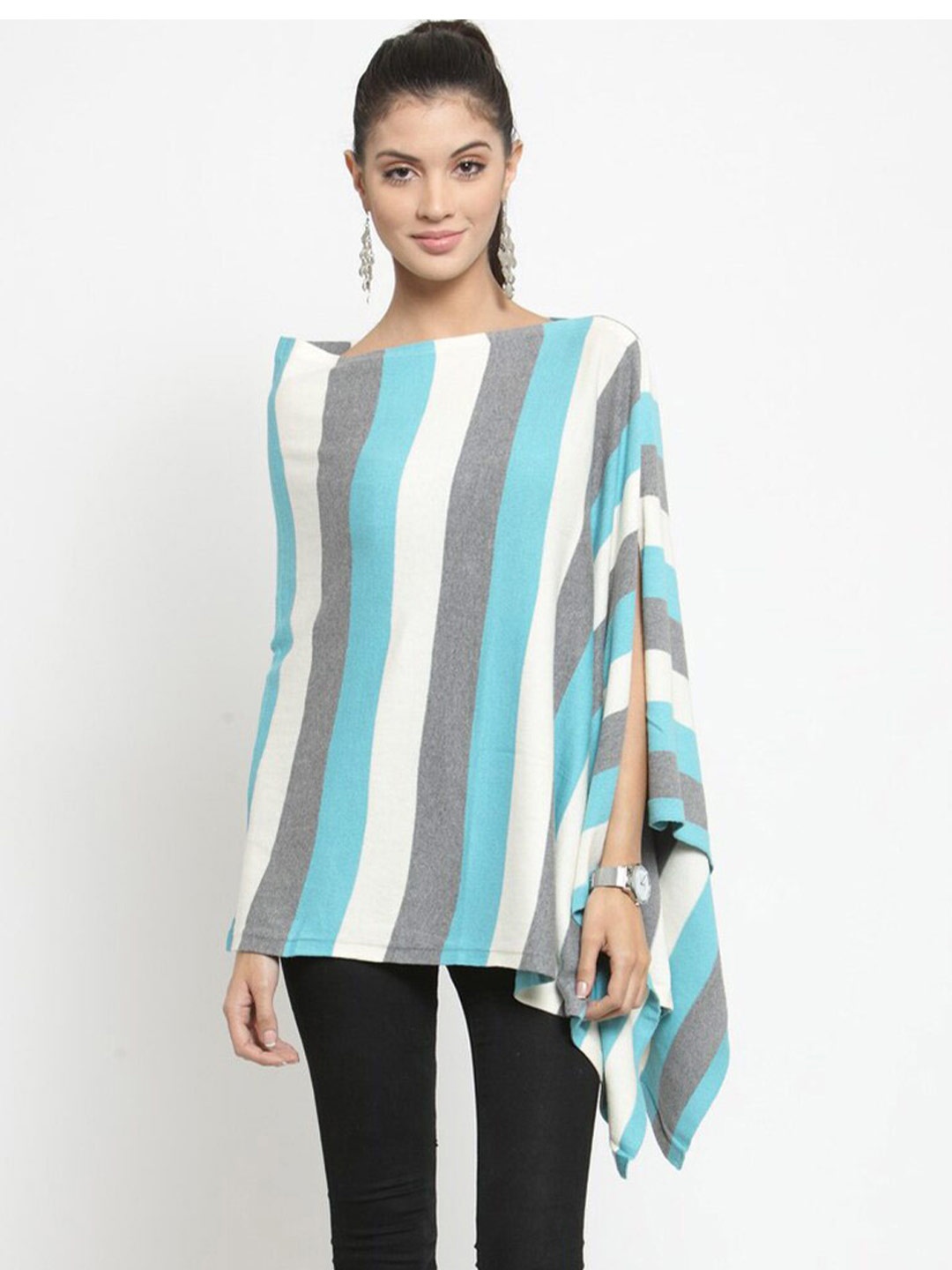 

Pluchi Vertical Striped Cotton Top, Blue