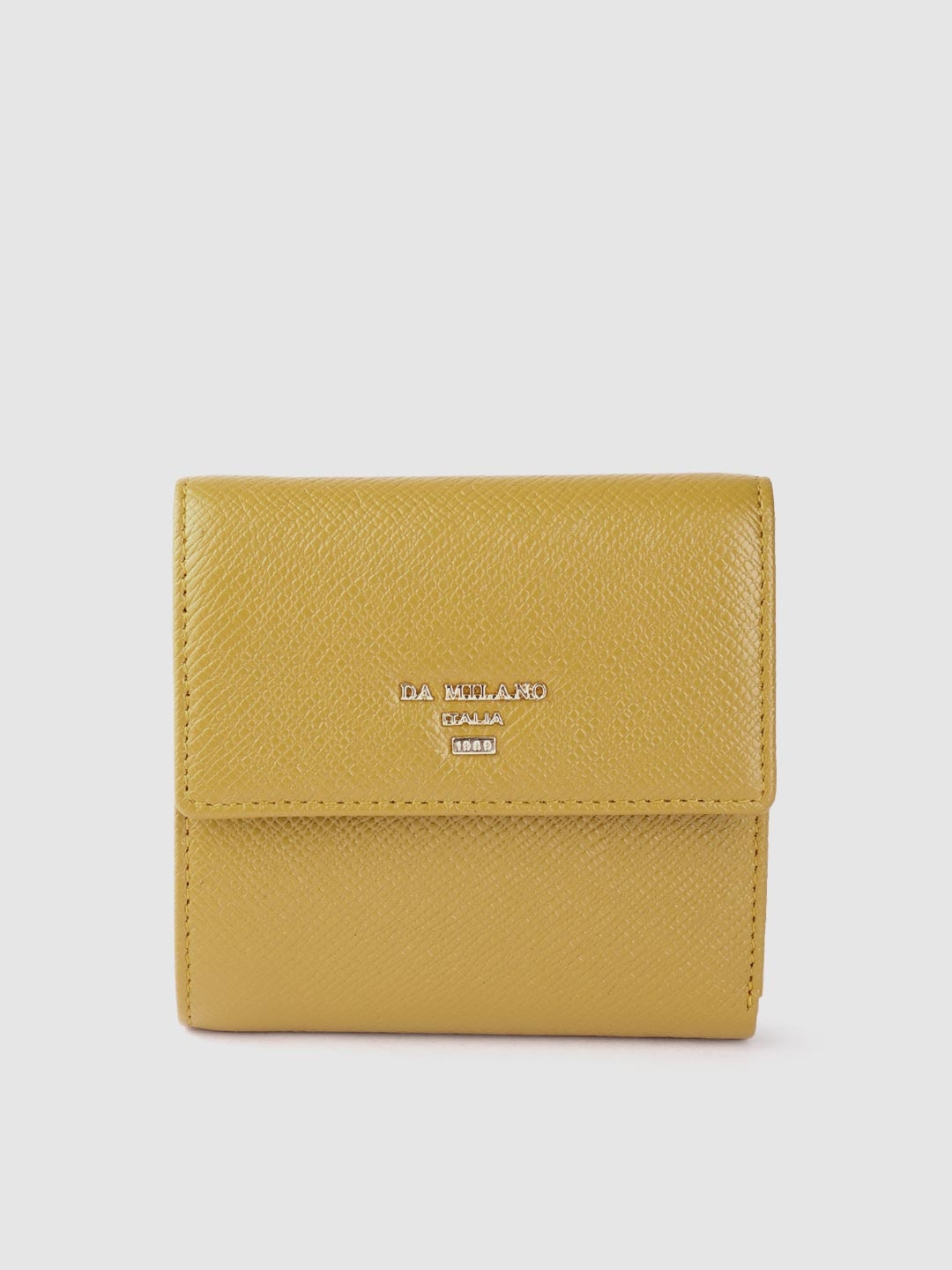 

Da Milano Leather Three Fold Wallet, Mustard