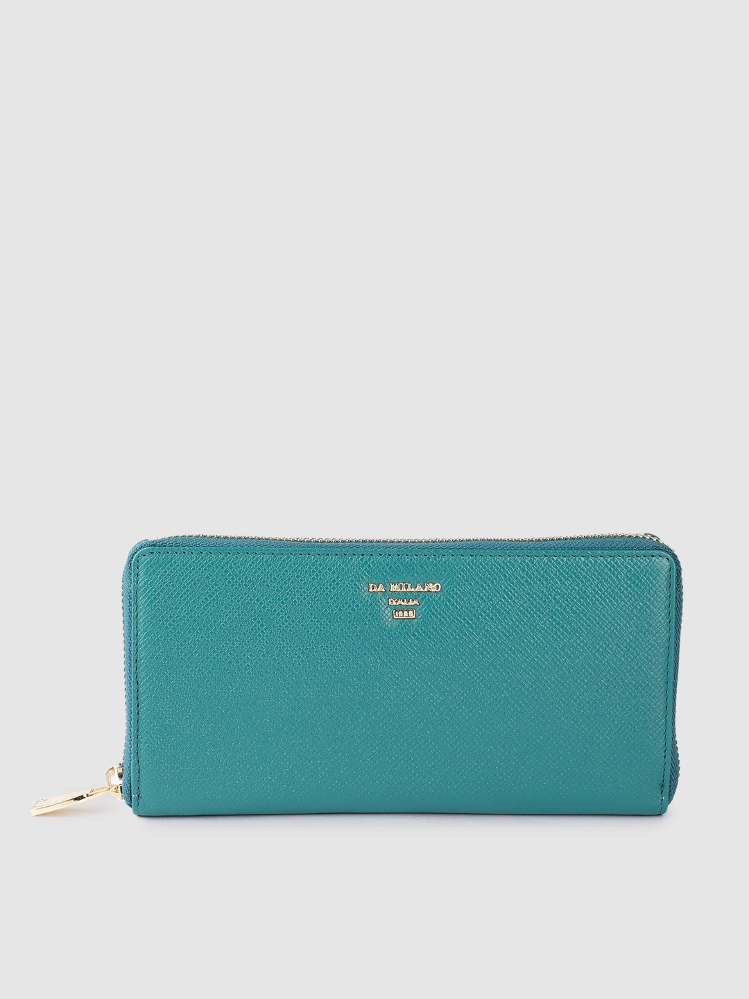 

Da Milano Leather Zip Around Wallet, Teal