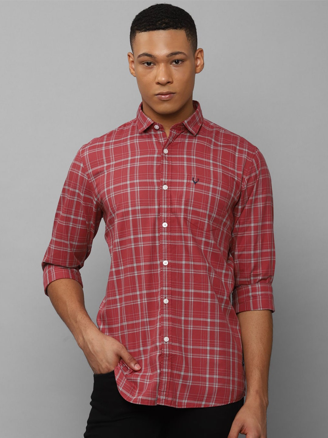 

Allen Solly Tartan Checked Casual Shirt, Red