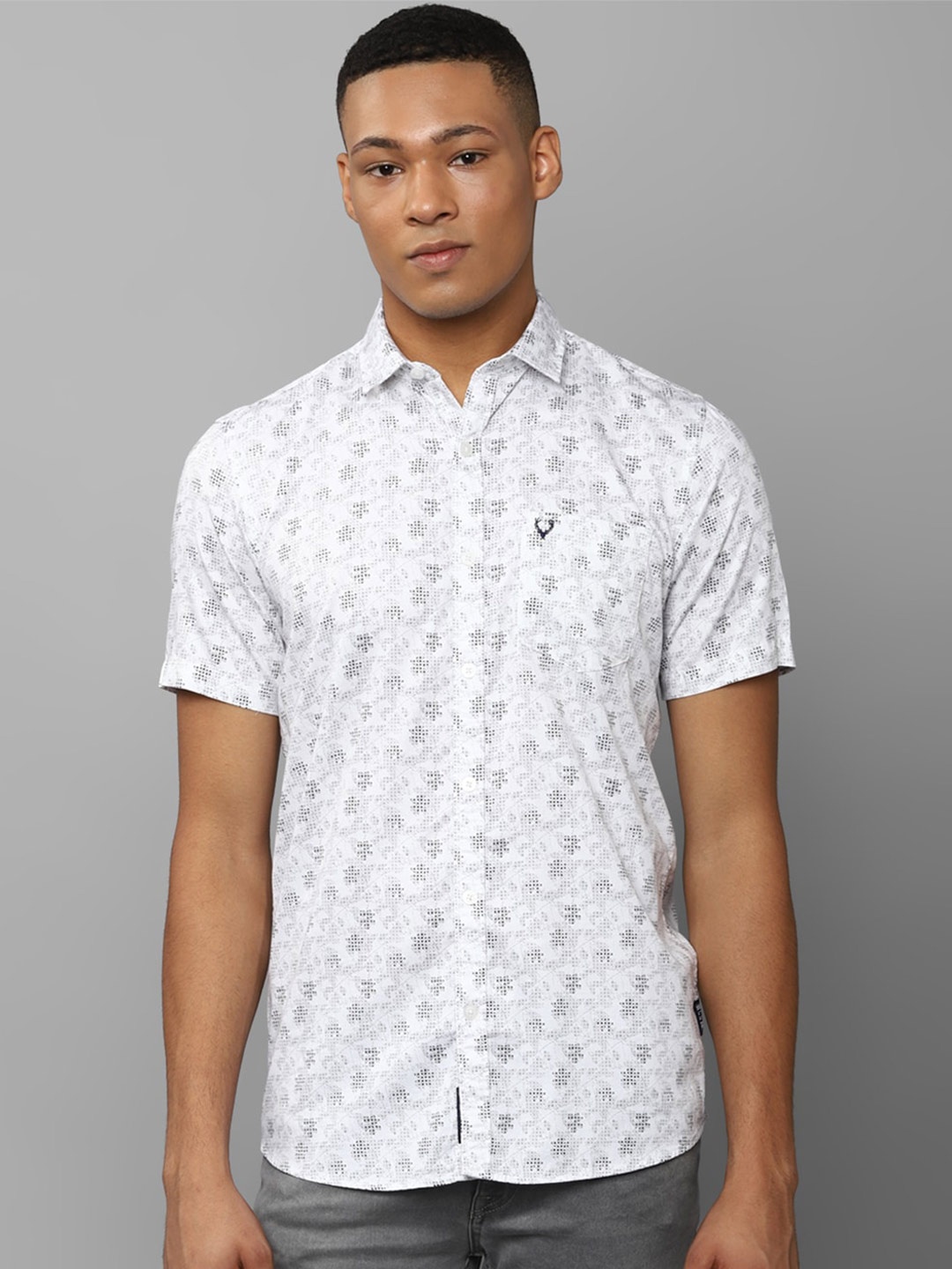 

Allen Solly Men Printed Pure Cotton Casual Shirt, White